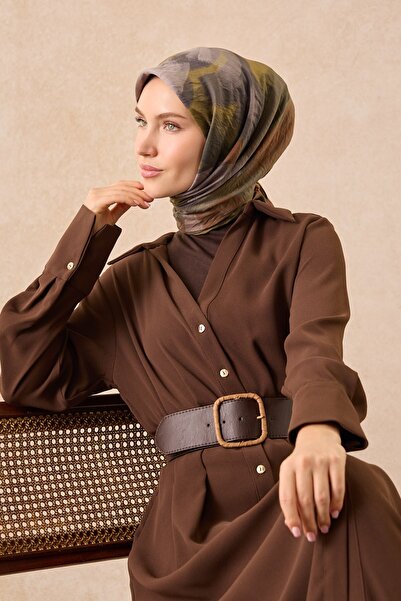 Silk Home Velora Eşarp Watercolor Asker Yeşili