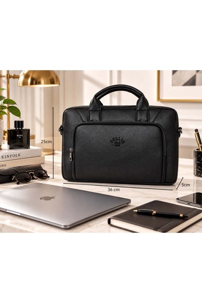 deri,se club Unisex Black Color File Tablet Notebook Bag, 14 Inch Laptop And Briefcase