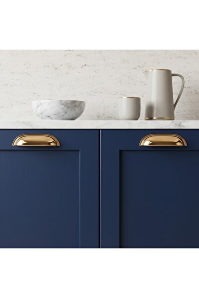 Yc Dekor Mussel Gold 64 mm Handle Luxury Country Kitchen Furniture Cabinet Dr...