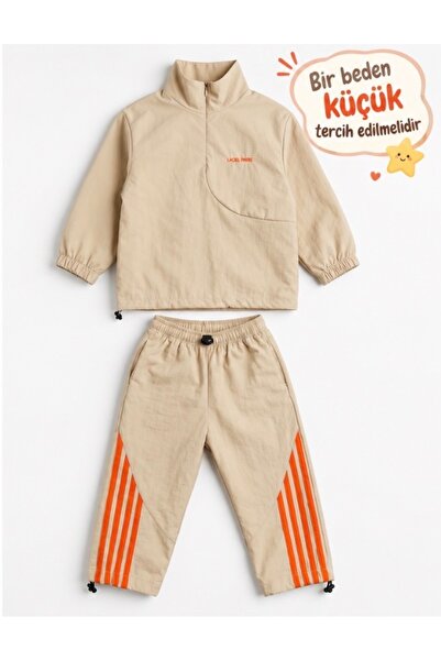 Laciel Prs Kids Boys Tracksuit Set Green Stand Collar Zippered Sports Parachu...