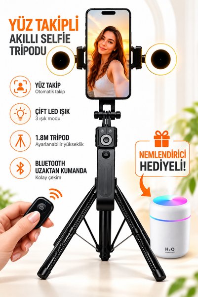 RAYLAX Yapay Zeka Yüz Takipli 1.8MT Aİ Çift Işıklı Sarsıntı Önleyici Telefon ...