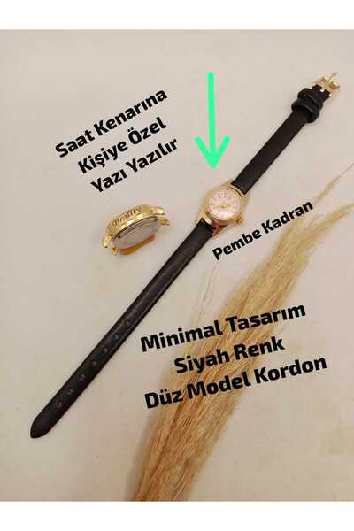 Brality SAAT KENARINA KİŞİYE ÖZEL YAZI YAZILIR , Modern Tasarım Vintage Gold ...