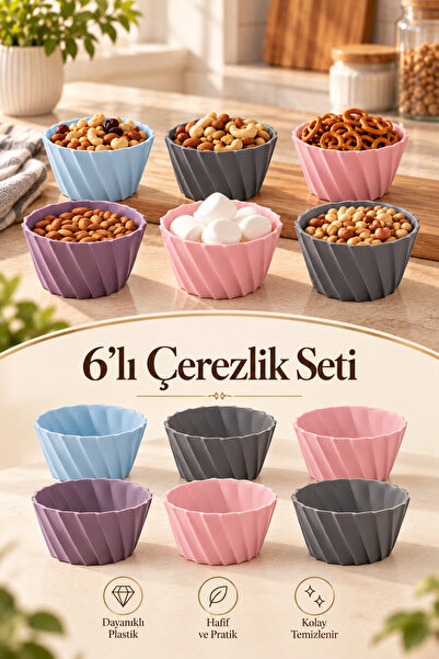Poomy 6 Parça Mini Çerezlik & Sosluk Seti - Mini Çerezlik Seti