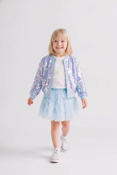 HAUSEkids طقم إيلويز كريستال للفتيات من 4-8 سنوات - أزرق ثلجي