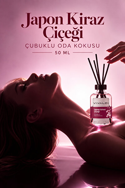 Vivaldi Home Japon Kiraz Çiçeği Çubuklu Oda Kokusu 50 ml – Kalıcı ve Ferah Çi...