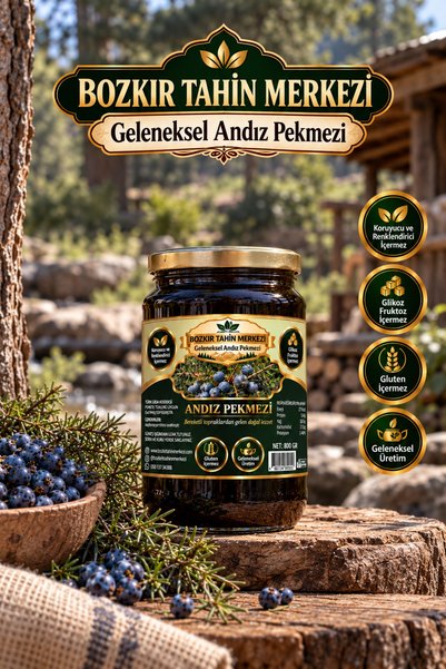 Bozkır yöresel Bozkır Tahin Merkezi Geleneksel Andız Köy Pekmezi 800 gr (koru...