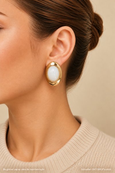 OVO SHOP Oval Gold Old Money Women's Earrings