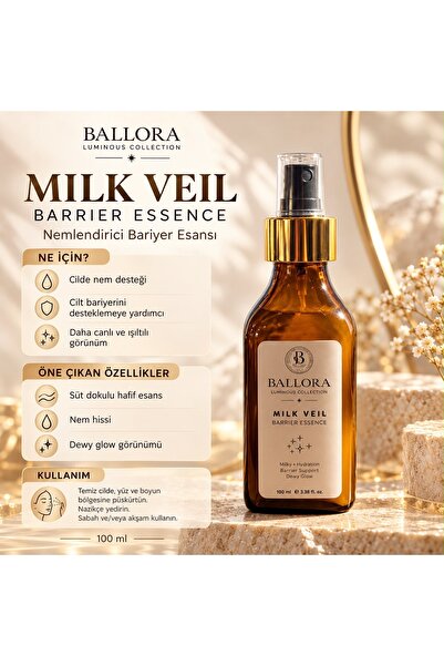 BALLORA Milk Veil Barrier TONİK - Yoğun Nemlendirici ve Bariyer Güçlendirici ...