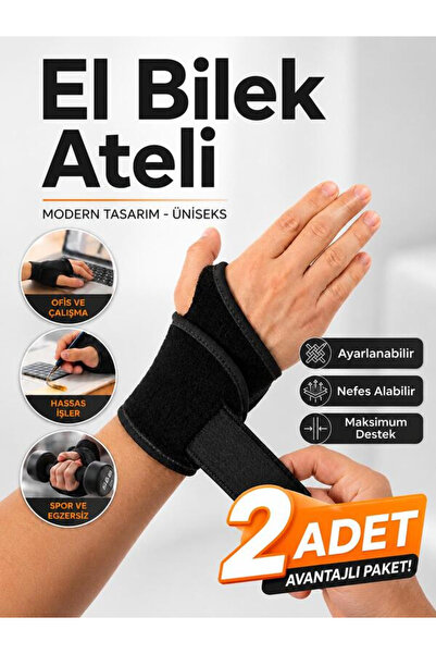 Ankaflex 2 Pieces Adjustable Wrist Splint Sports Band Static Wrist Bandage Sp...