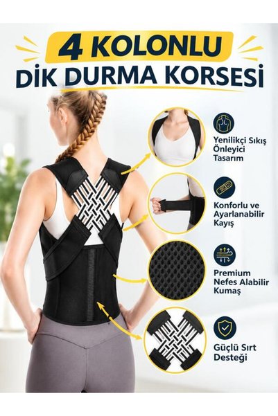Ankaflex Ayarlanabilir Dik Duruş Korsesi Kadın Erkek Fıtık Korsesi Omurga Bel...