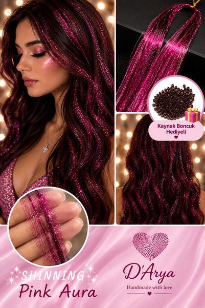 Darya Koyu Pembe Işıltılı Tinsel Saç Simi – Dark Pink Hair Tinsel DD288 Manifest