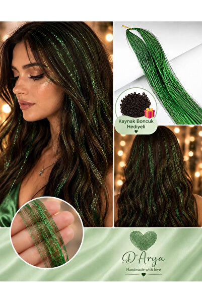 Yeşil Işıltılı Tinsel Saç Simi – Green Hair DD685 Manifest