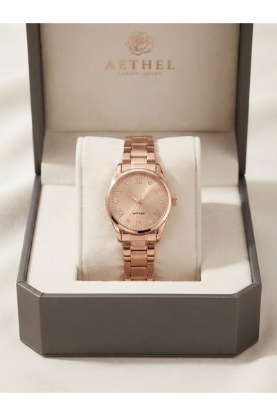 DARK BLANC Rose Gold Color Special Series Minimal Wristwatch for Very Thin Wr...