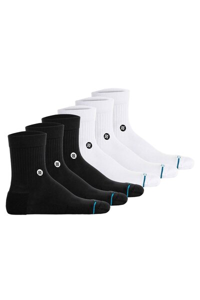 Stance Unisex Quartersocken 6er-Pack – Icon Quarter, Logo, Basic