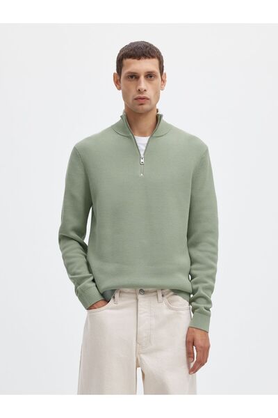 Selected Homme Pullover mit halbem Reißverschluss