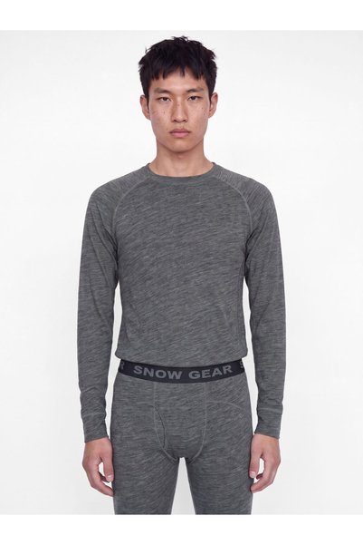 Jack & Jones Μακρυμάνικο μπλουζάκι σκι από μαλλί μερινό με σήμα