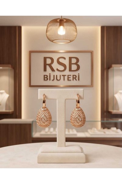 RSB Bijuteri ve Aksesuar Küpe LUXE Seri Sallantılı Transformer Halka Gold/Ros...