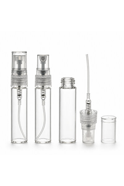 D&B YOL Boş Parfüm Şişesi 5 ml (10 ADET) (TEKRAR DOLDURULABİLİR) Şeffaf Boş Şişe