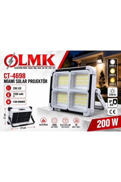 Cata CT-4698 MİAMİ SOLAR PROJEKTÖR