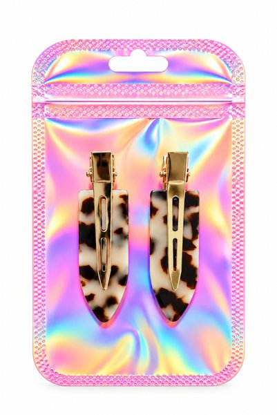 Calmist 2’li Leopar İz Yapmayan Klips Toka (7 cm)