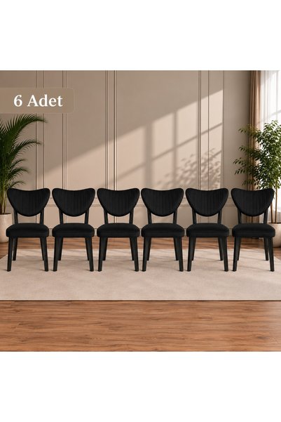Rihan Mobilya 6 ADET Elma Model Mutfak Sandalyesi,Yemek Odası Bahçe Balkon Ot...