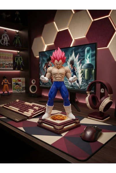 Dest Studio 3D Vegeta - Super Saiyan God (Dragon Ball) Figürü (18 cm)