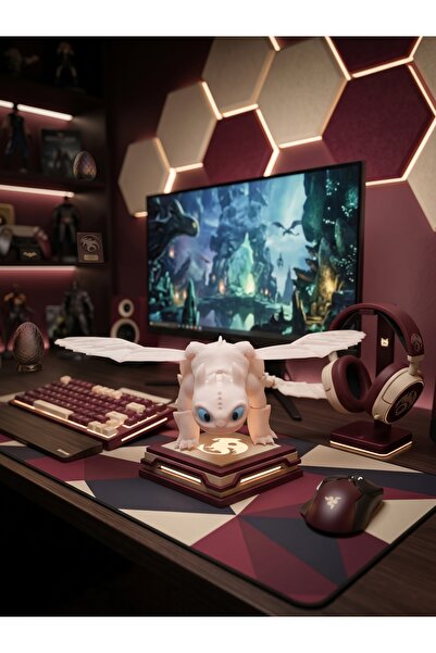 Dest Studio 3D Hareketli Işığın Öfkesi (Light Fury) Figürü/Oyuncağı