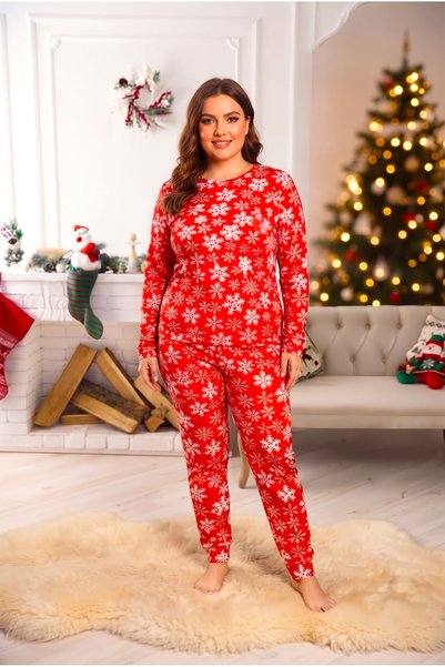 Intisimo Pijamale pentru femei, material polar, pufoase, fleece, imprimeu de ...