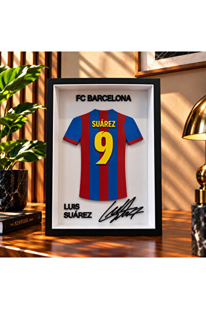 Genel Markalar Luis Suárez FC Barcelona Özel Tasarım 3 Boyutlu (3D) Premium Ç...