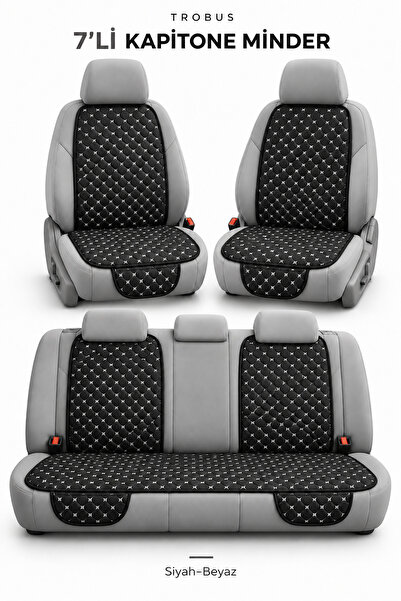 TROBUS Citroen C-Elysée 2018+ Kapitone 7'li Terletmez Kumaş Koltuk Minderi Si...