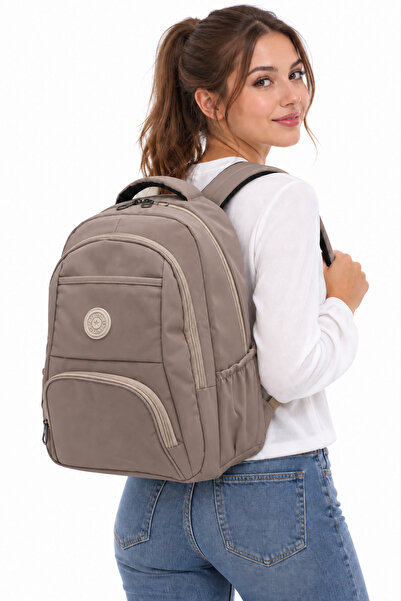 Bevitton Mink Waterproof Fabric School Bag Unisex School Backpack Mink 2000