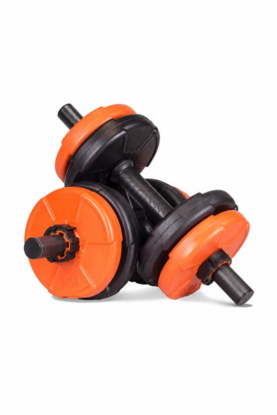 ECG Ecgspor 16 Kg Dambıl Seti Turuncu-siyah 6 In 1 Fitness Set