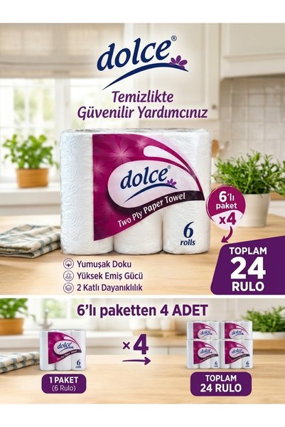 Dolce RULO HAVLU 6*4 PAKET
