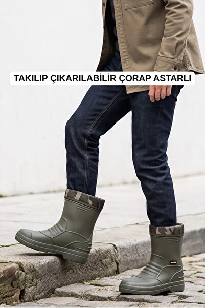 Liarca RainGuard Takılıp Çıkarılabilir Çorap Astarlı Kamuflaj Detaylı Kısa Ya...