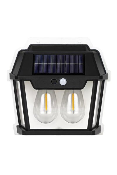 maxcam Güneş Enerjili Sensörlü İKİ LED li Duvar Lambası - Su Geçirmaz Solar A...