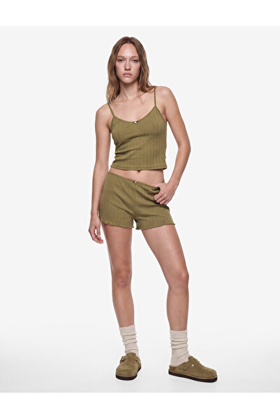 Koton Comfortable Fit Pointelle Fabric Shorts Pajama Bottoms