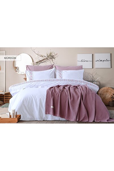 İyi Geceler İstanbul Anatolia Double Bedding Set - Mürdüm