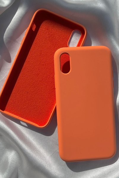 Revasser iPhone X için Kılıf Lansman Logolu İçi Yumuşak Kadife X kılıfı silik...