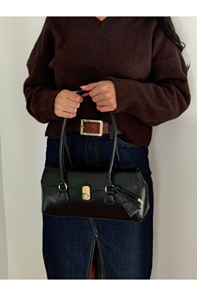 lalettobags Women's Black Rosa Model Covered Shoulder Bag