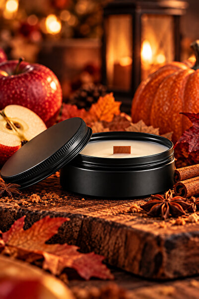 WAX & WICKS Baked Pumpkin & Spice Kokulu Soya Hindistan Cevizi Mum 50 g – Dekoratif Kokulu Mum