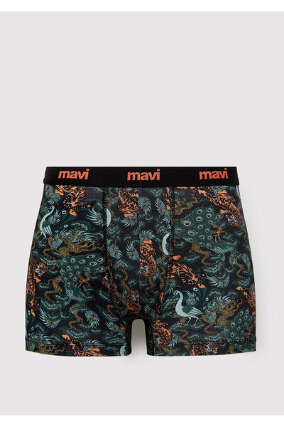 Mavi Baskılı Yeşil Boxer 0912485-85370