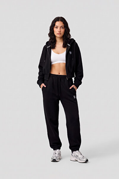 Eazy Co Eazy Women's Basic Black Elastic Premium Winter Tracksuit Set