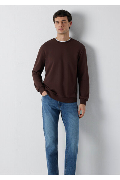 Mavi Crew Neck Brown Basic Sweatshirt 0S10457-88062
