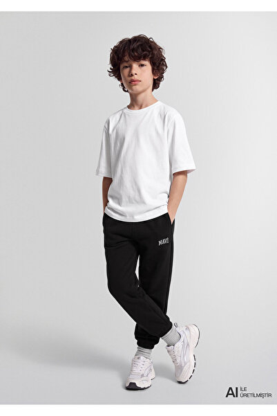Mavi Logo Printed Black Sweatpants 6010024-900