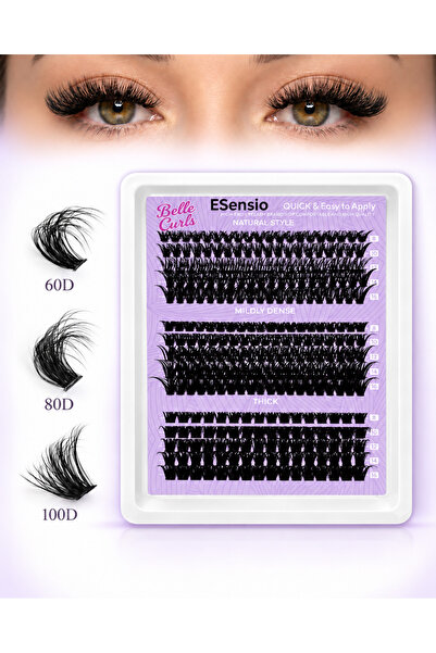 ESensio Gene False Refill Mix Belle Curls – 290 Smocuri D–Curl (8–16mm), Nurc...