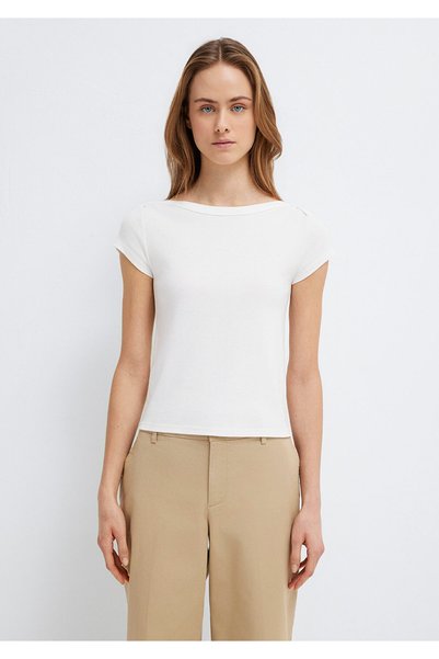 Mavi White Basic T-Shirt Fitted / Bodycon Cut 1613807-70057