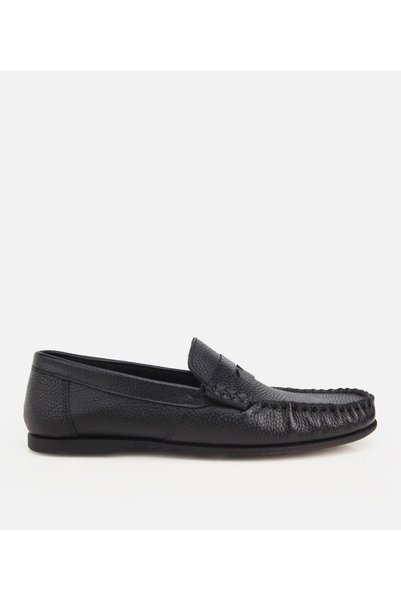 Hotiç Erkek Deri Siyah Yumuşak Dokulu Günlük Loafer