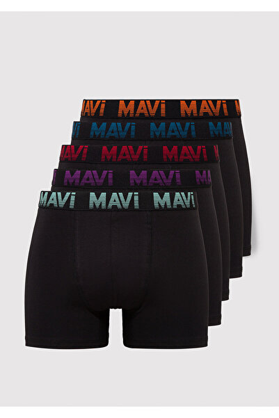 Mavi 5li Siyah Basic Boxer 0910619-900