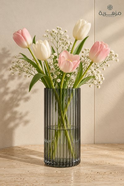 mzhrea Beautiful Symbol Design Glass Vase