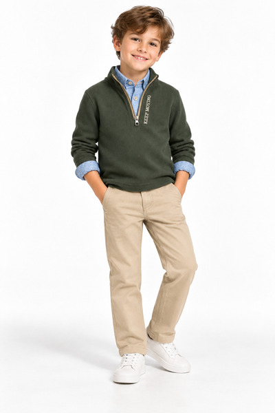 tinytrends Boy's Knitted Lord 3-Piece Set Shirt Sweater Pants Holiday Outfit